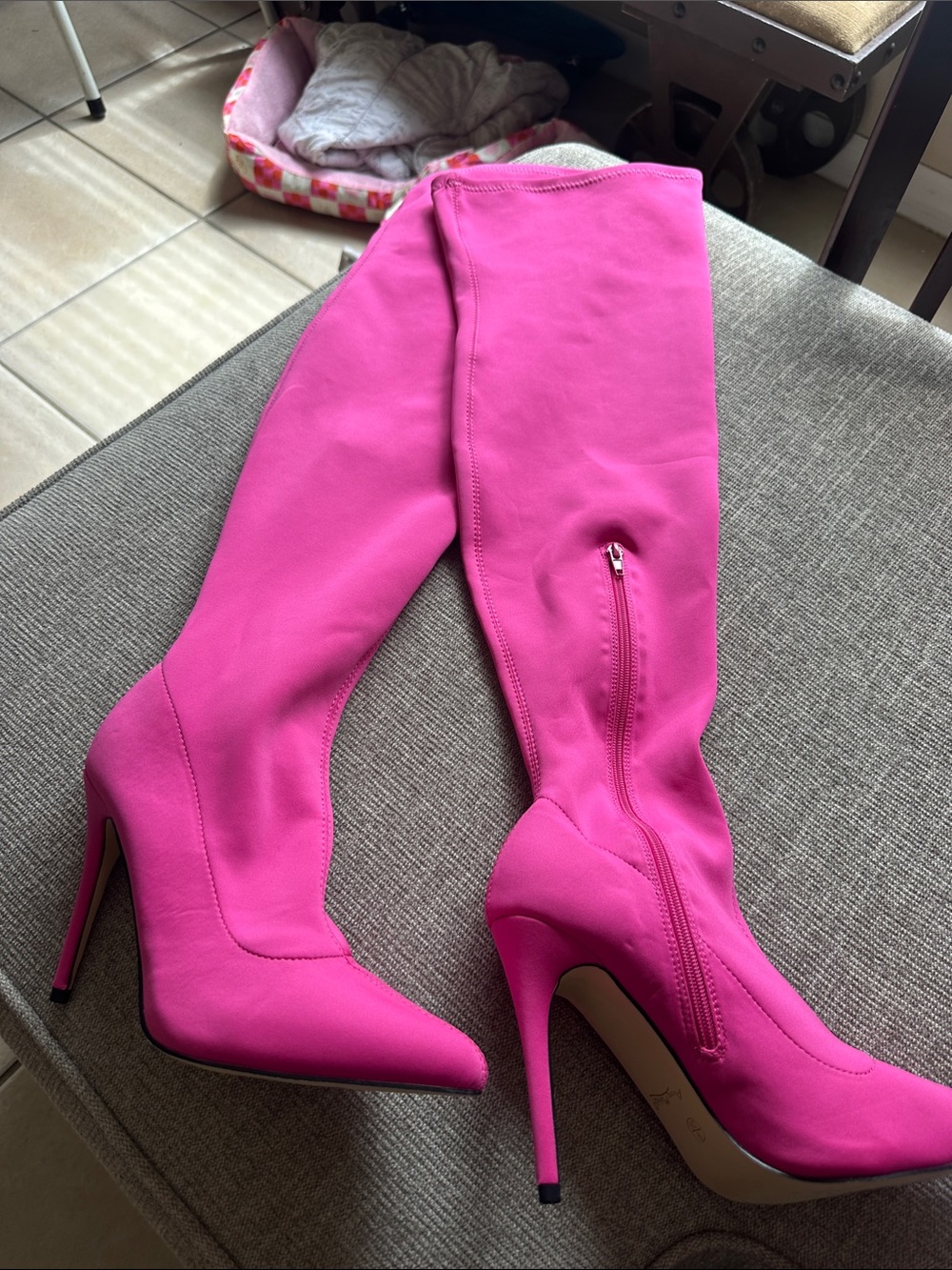 Hot Pink Over-the-Knee Stiletto Boots


Size 9